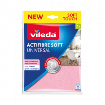 407232 Vileda Actifibre Soft Universal, Microfaser Allzwecktuecher, 2 Stueck